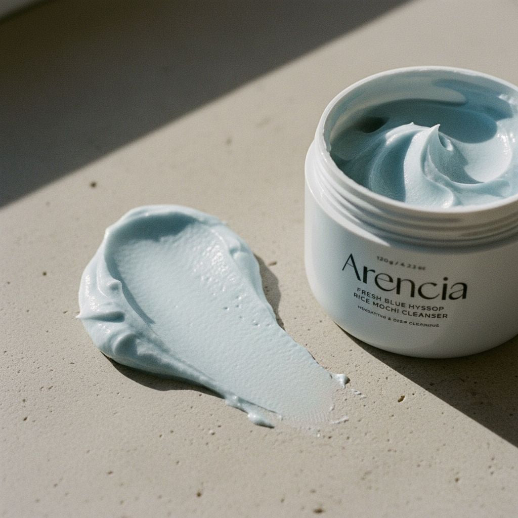 ARENCIA (EU PACKAGE) FRESH BLUE HYSSOP RICE MOCHI CLEANSER 120G - texture