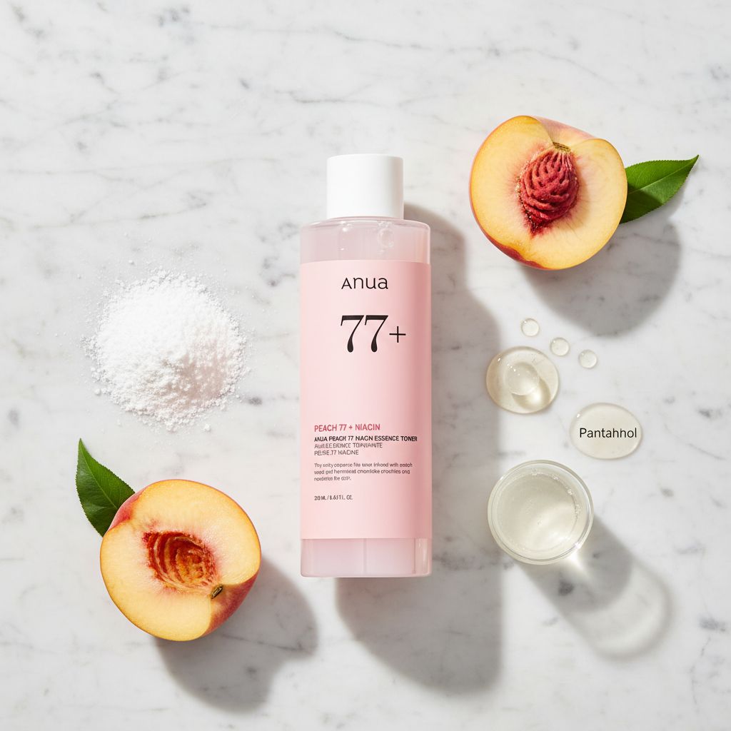 [ANUA] [RENEW] PEACH 77 NIACIN ESSENCE TONER 250ml — Essence tonifiante à la pêche et niacine - ingredients