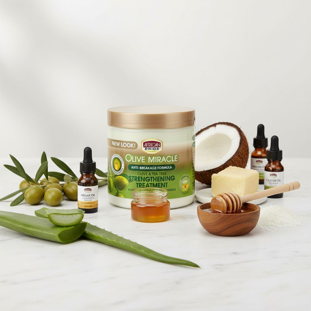 African Pride Olive Miracle – Crème Anti-Casse Fortifiante 5.3oz (Anti-Breakage Cream) - ingredients