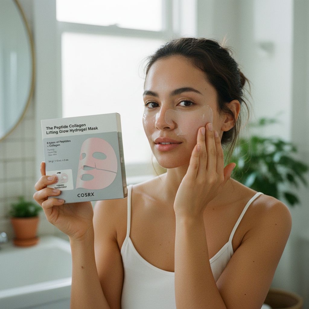 COSRX – The Peptide Collagen Lifting Glow Hydrogel Mask — Hydrogel tenseur éclat collagène - lifestyle