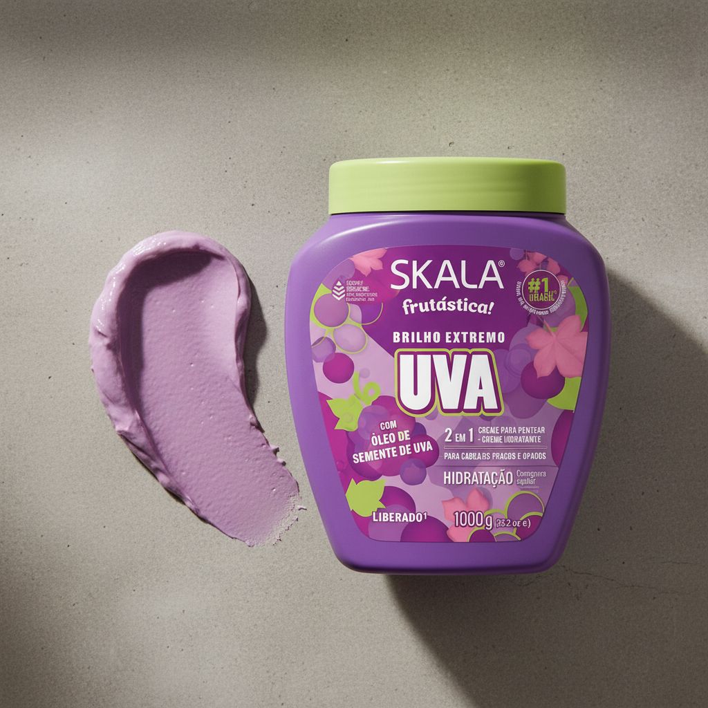 Skala Frutástica Uva Brilho Extremo Crème Capillaire Multifonction 1kg - texture