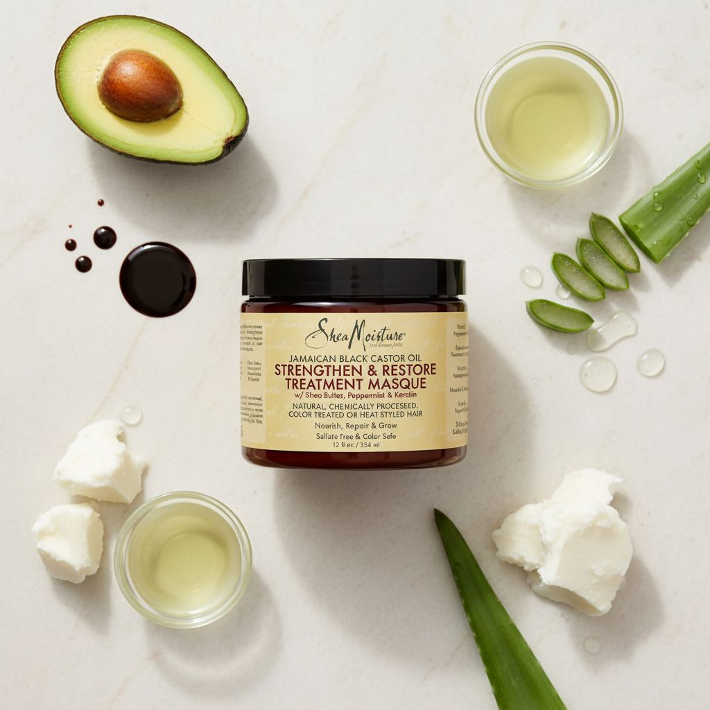 Shea Moisture – Jamaican Black Castor Oil Treatment Masque 12oz - ingredients