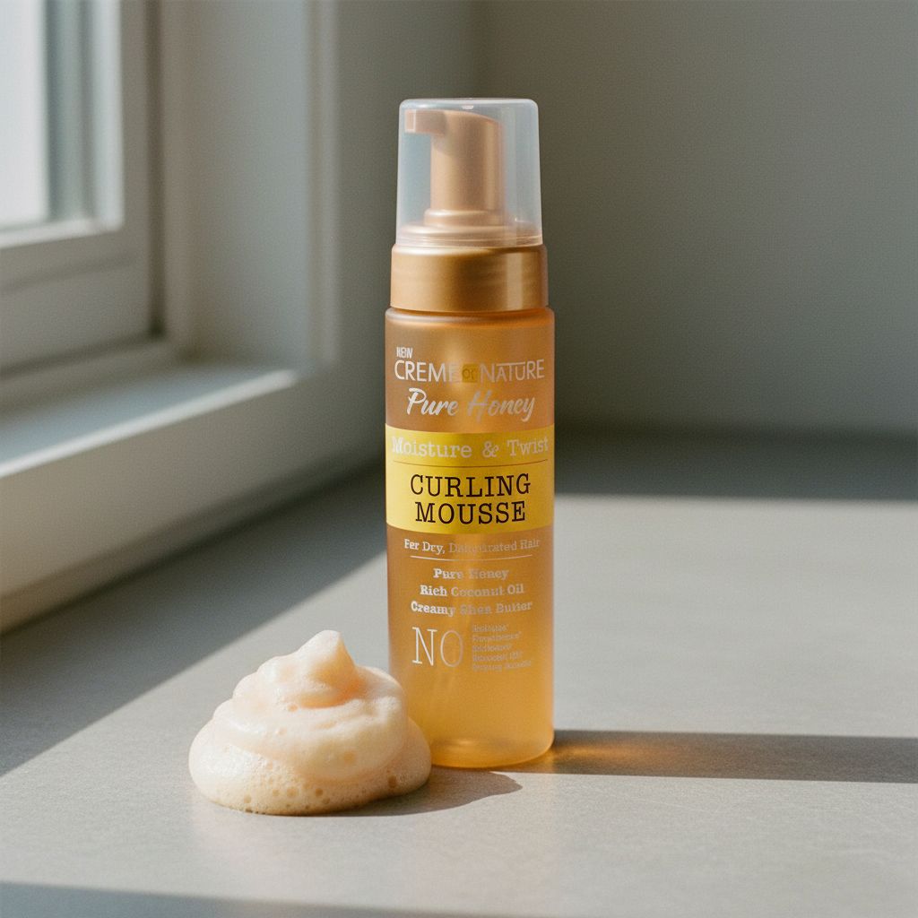 Creme of Nature Pure Honey – Mousse Boucles & Fixation 7oz (Foaming Curling Mousse) - texture