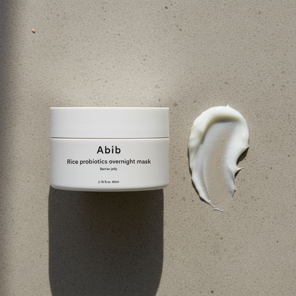 [Abib] RICE PROBIOTICS OVERNIGHT MASK BARRIER JELLY 80ml — Barrière réparatrice nuit intensive - texture