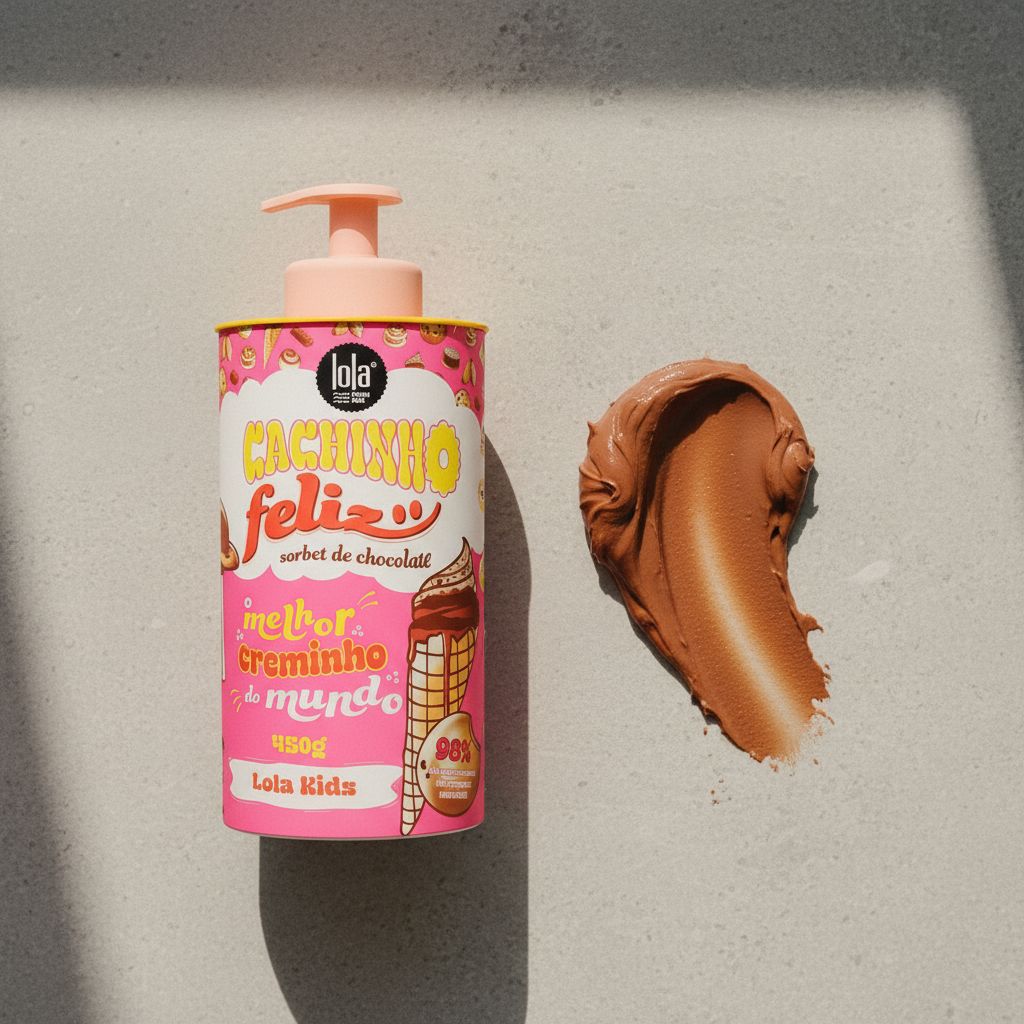 Lola Kids – Cachinho Feliz Sorbet de Chocolate Crème Boucles Enfant 450g - texture