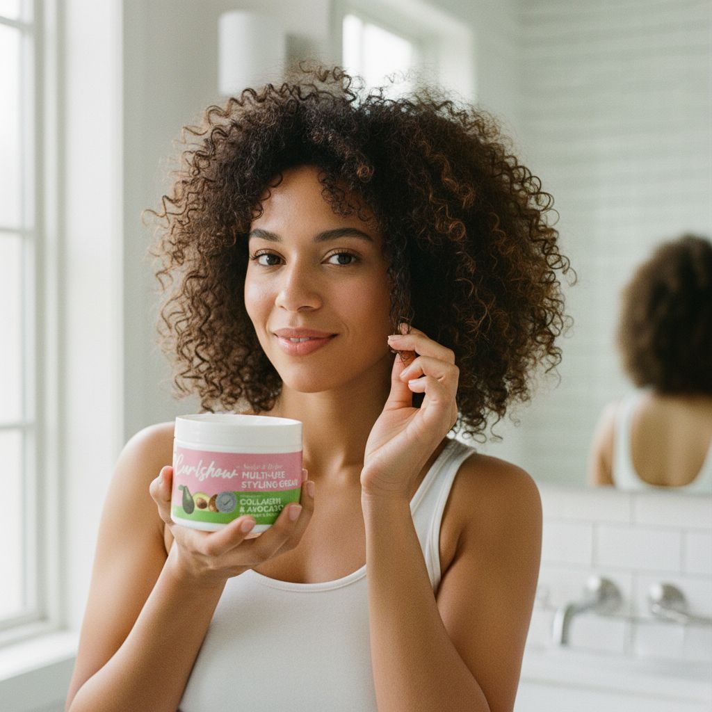 CURLSHOW – Crème Coiffante Multi-Usage Hydratante 340g (Multi-Use Styling Cream) - lifestyle