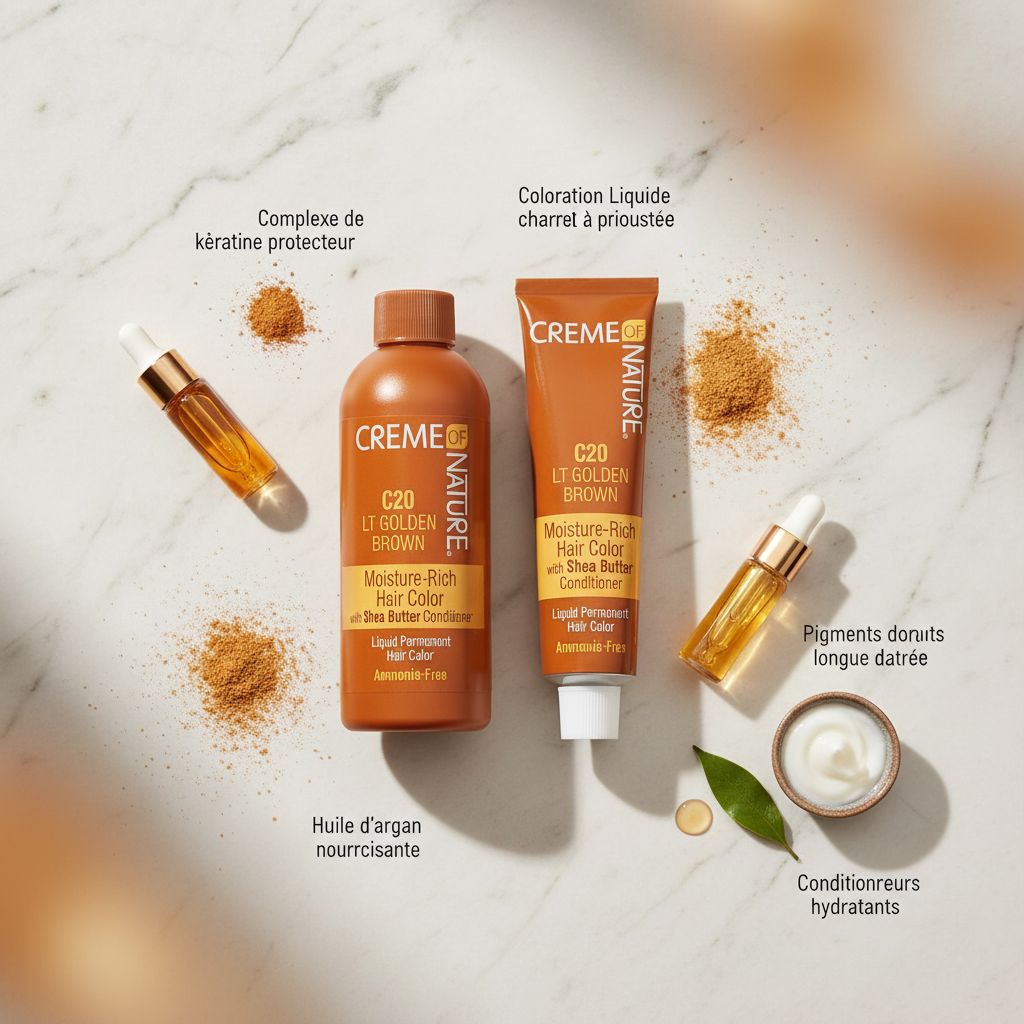 Creme of Nature Coloration Liquide Light Golden Brown C20 - ingredients