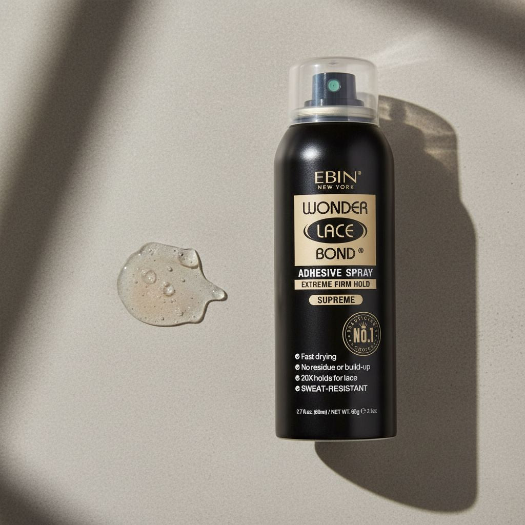 EBIN Wonder Lace Bond Spray Extreme Firm Hold Supreme 80ml - texture