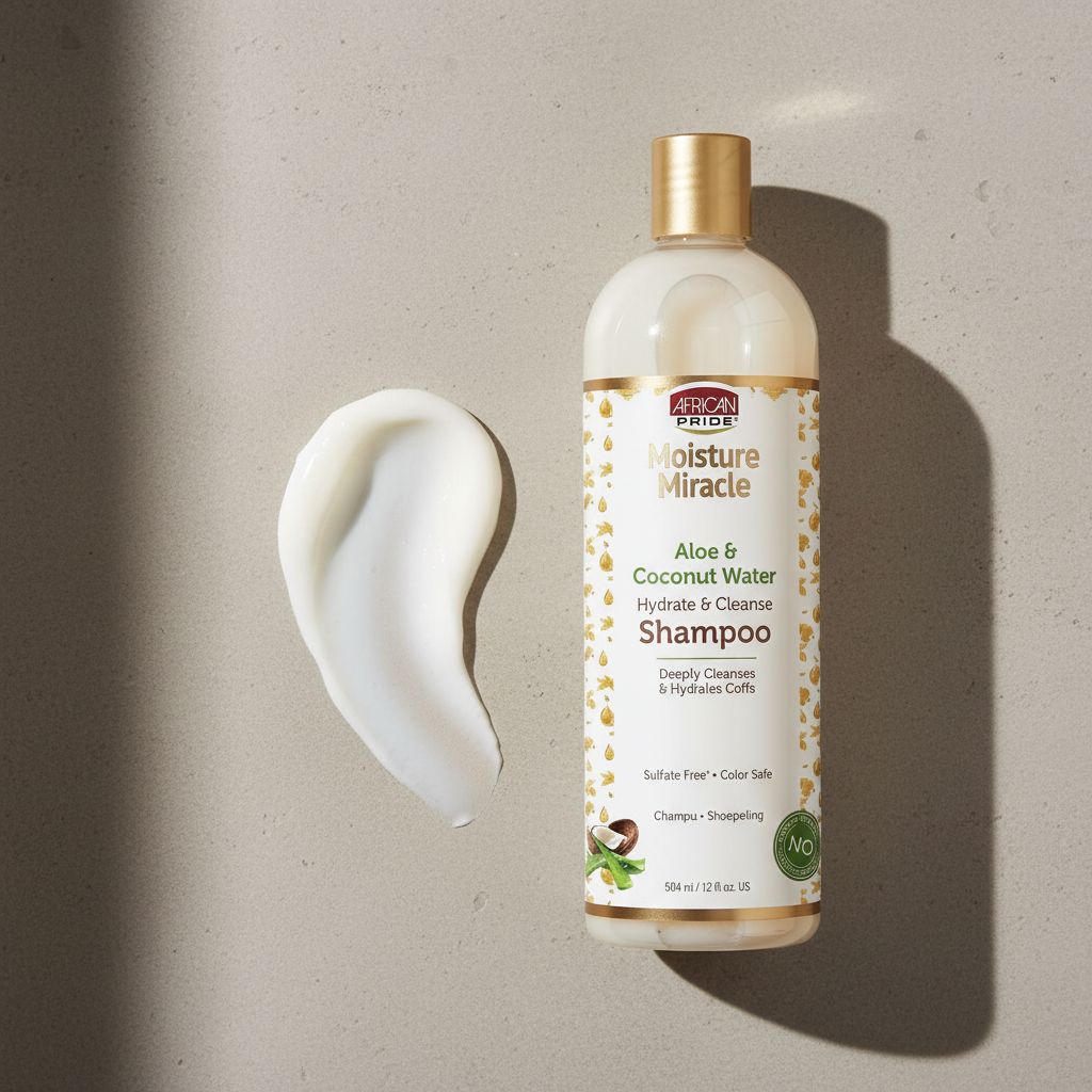 African Pride Moisture Miracle – Après-Shampoing Aloe & Coconut Water 354ml - texture