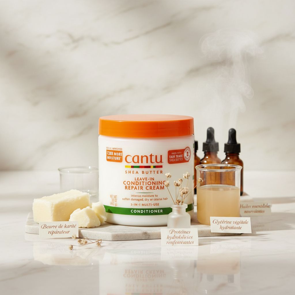 CANTU – Crème Sans Rinçage Réparatrice Karité 16oz (SB Leave-In Conditioning Repair Cream) - ingredients