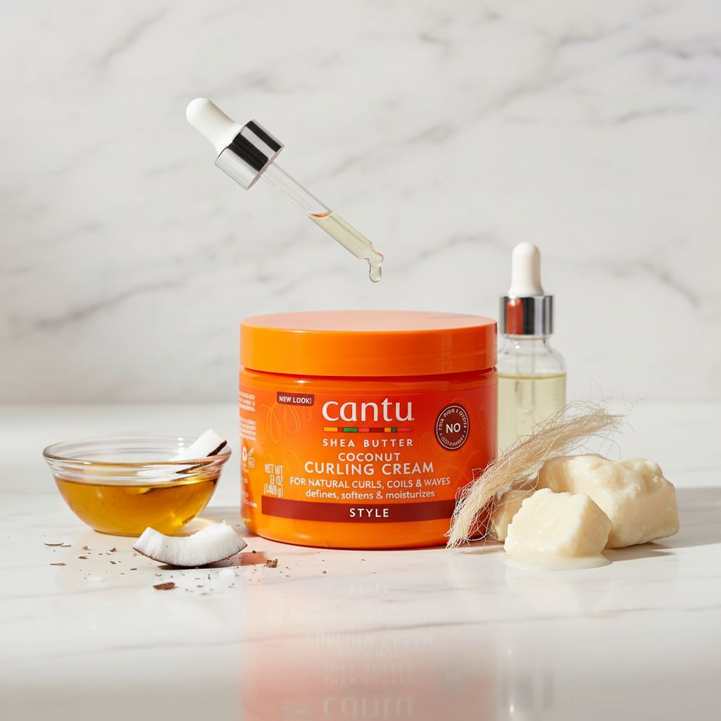 CANTU – Crème Boucles Coco au Beurre de Karité 340g (SB Coconut Curling Cream) - ingredients