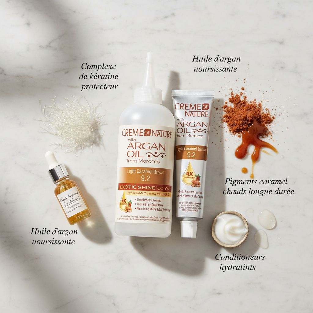 Creme of Nature Light Gel Hair Color Caramel Brown 9.2 - ingredients