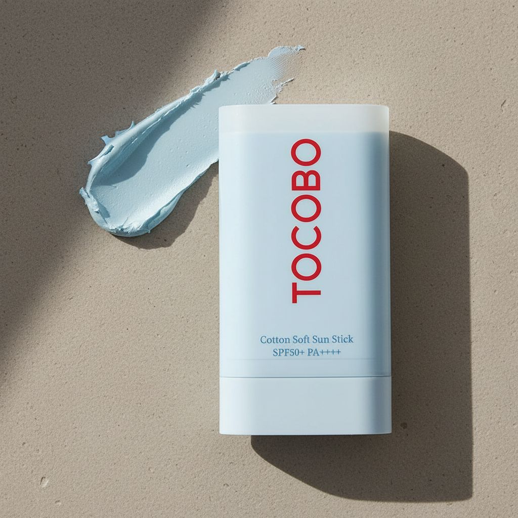 [TOCOBO] COTTON SOFT SUN STICK SPF50+ PA++++ — Protection solaire ultra légère - texture