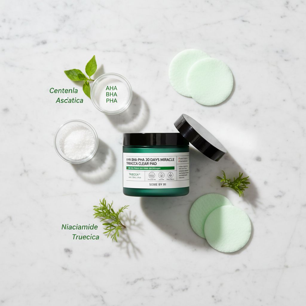 SOME BY MI - AHA-BHA-PHA 30days Miracle Truecica Clear Pad - 70 pad — Exfolie et apaise en 30 jours - ingredients