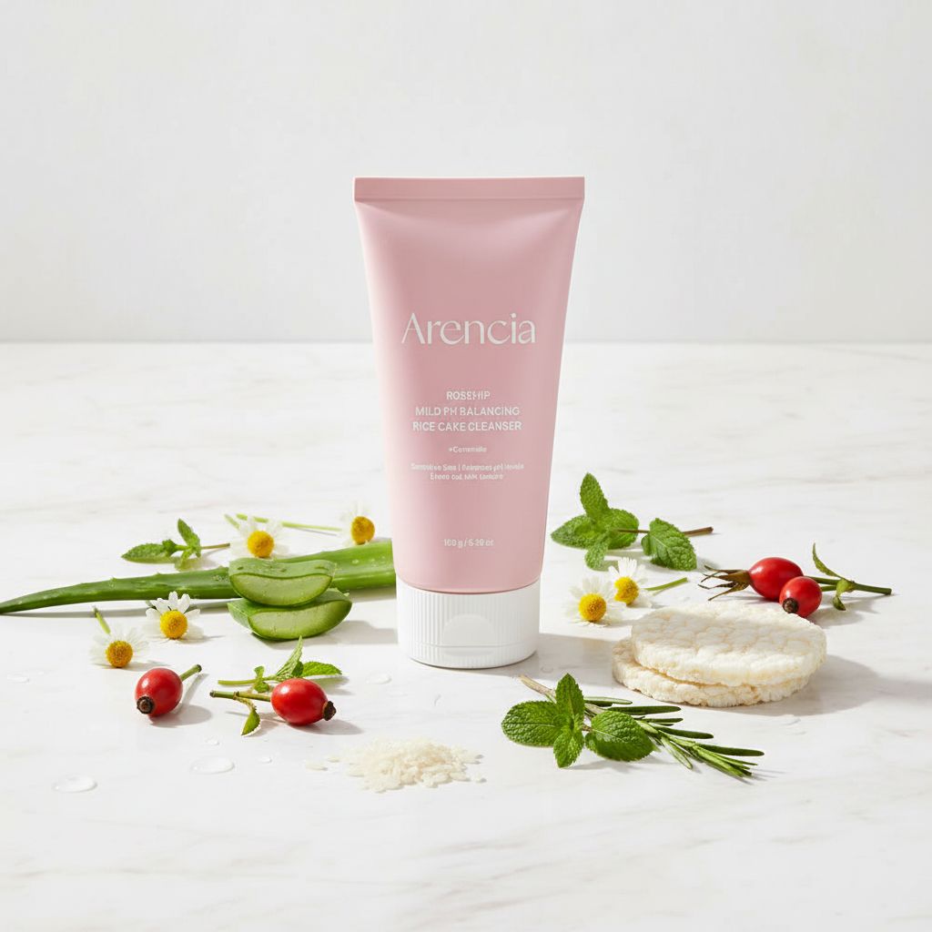 Arencia – Rosehip Mild PH Balancing Rice Cake Cleanser — Nettoyage doux équilibrant - ingredients