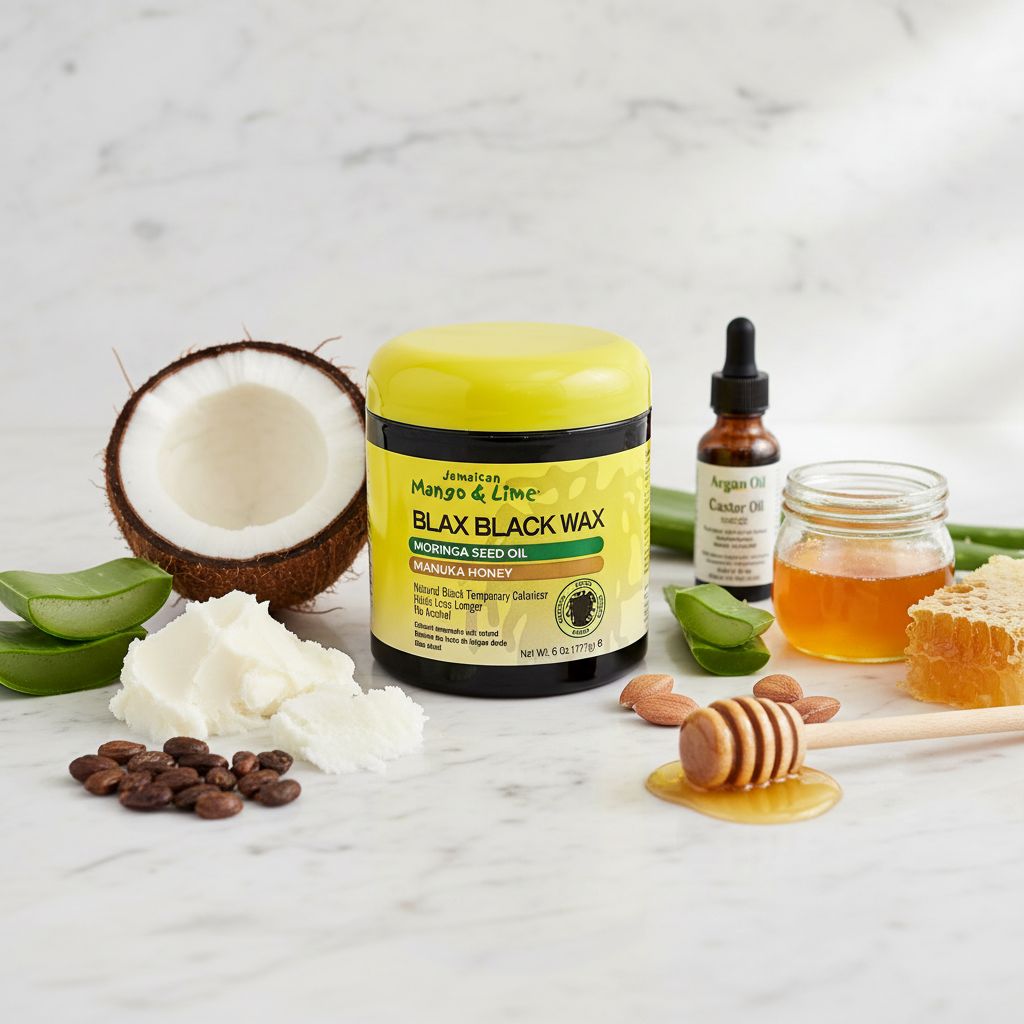JM&L BLAX BLACK WAX Moringa seed Oil Manuka Honey 177g 6oz - ingredients