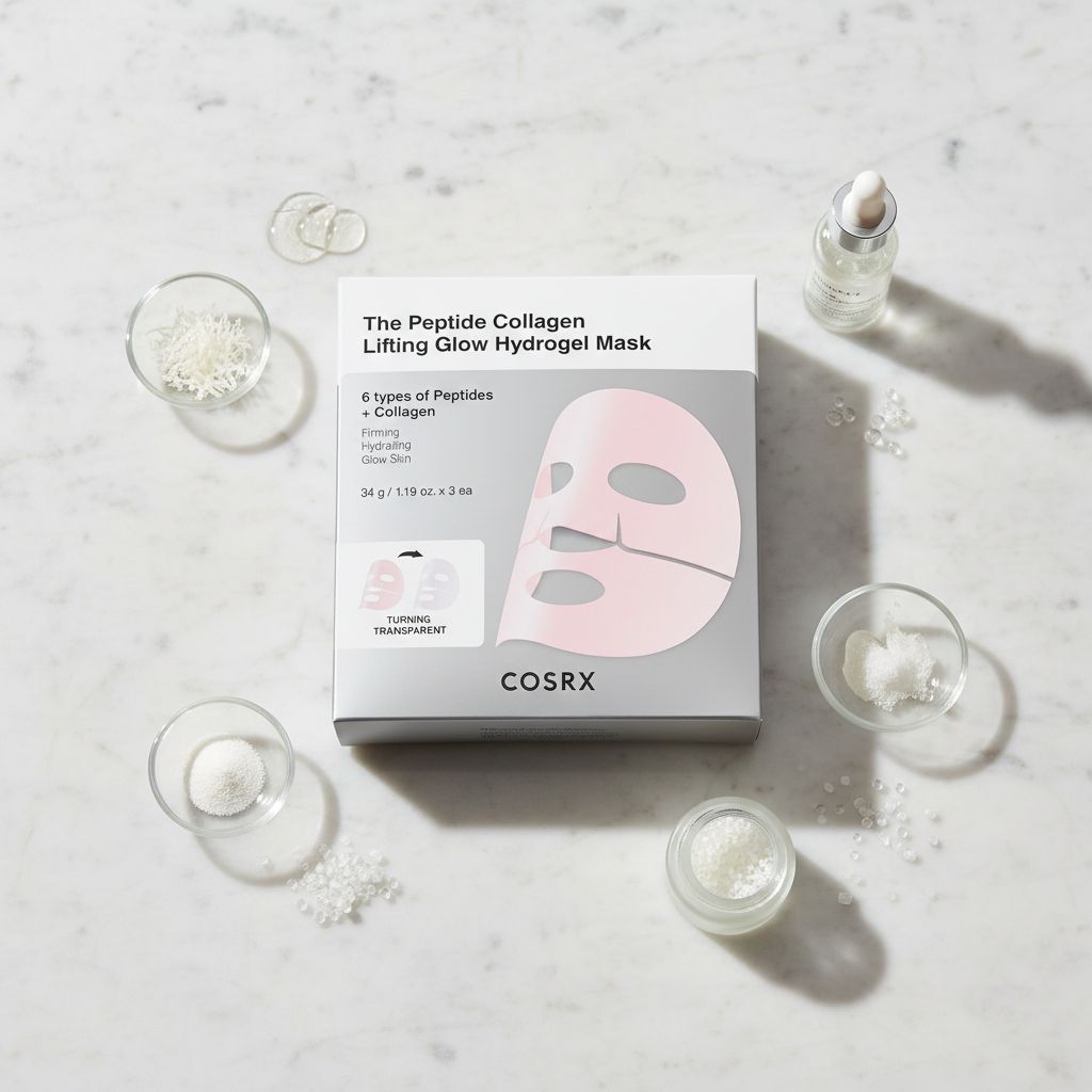COSRX – The Peptide Collagen Lifting Glow Hydrogel Mask — Hydrogel tenseur éclat collagène - ingredients