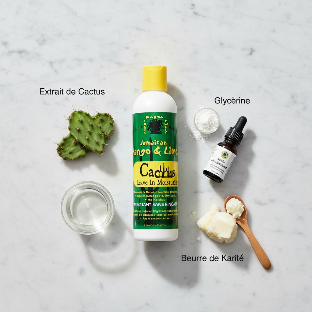 JM&L – Cactus Leave-In Moisturizer – 236,57ml — Hydratation légère sans rinçage - ingredients