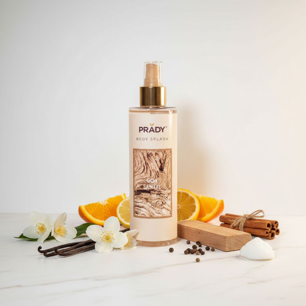 PRADY BODY SPLASH Goa Santal 250ml - ingredients