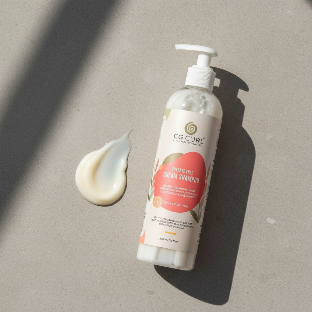 CG CURL – Shampoing Crème Hydratant Boucles 355ml / 12oz (Cream Shampoo) - texture