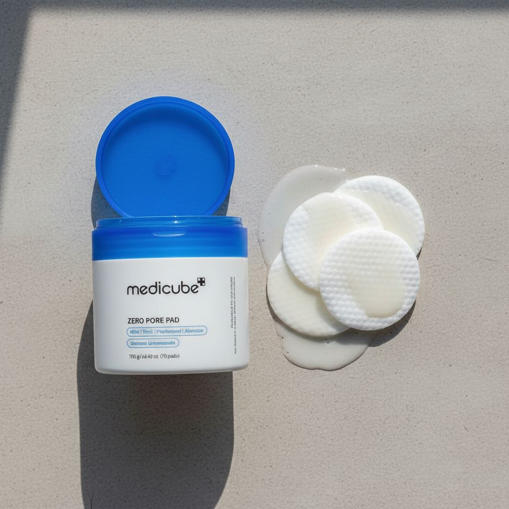 Medicube Zero Pore Pad Mild – Disques Tonifiants Doux Purifiants (70 pads) - texture
