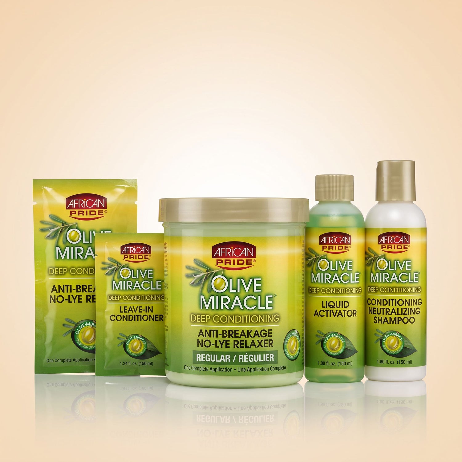 African Pride Olive Miracle Anti-Breakage Défrisant Sans Soude – Regular - hero