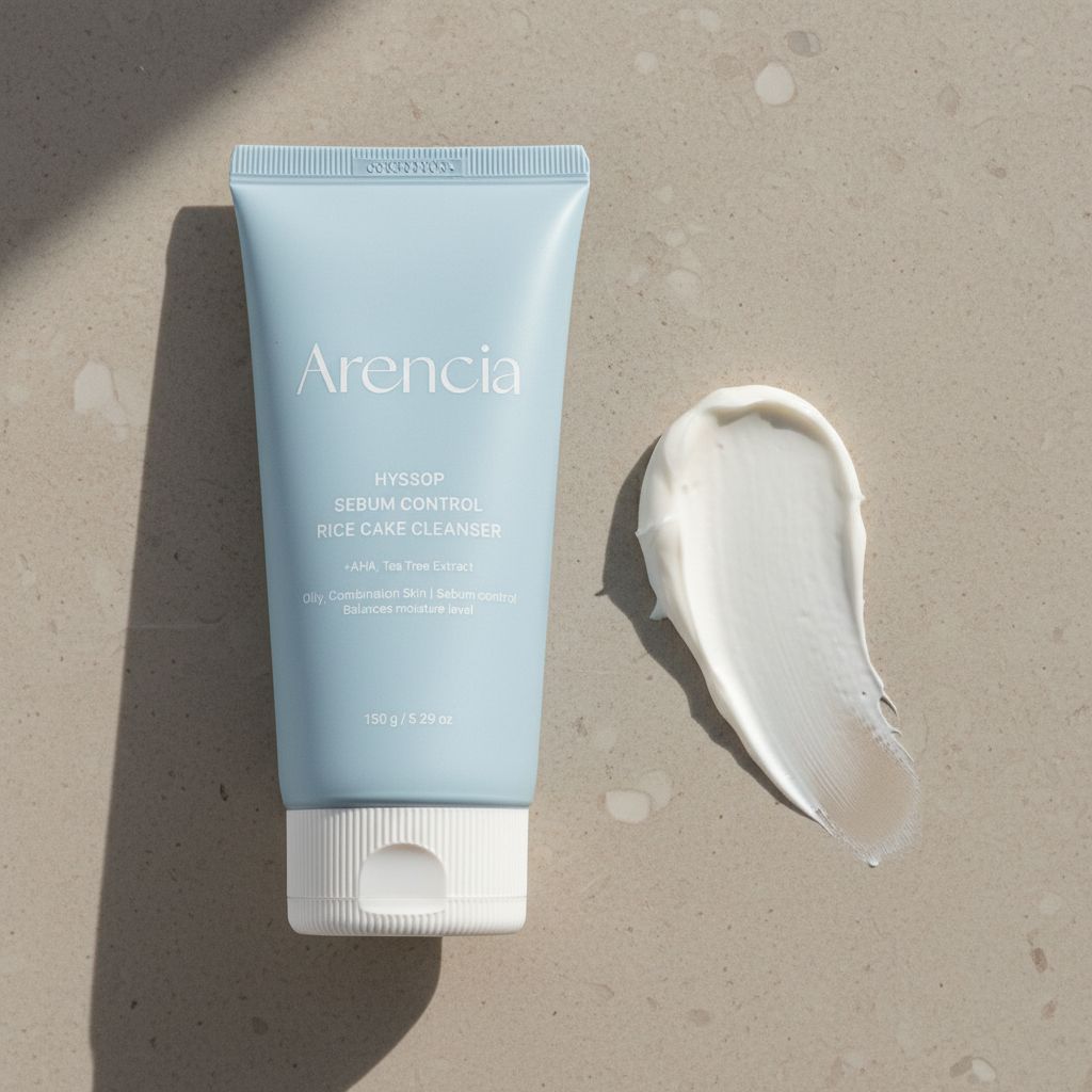 Arencia – Hyssop Sebum Control Rice Cake Cleanser — Nettoyage purifiant peau grasse - texture
