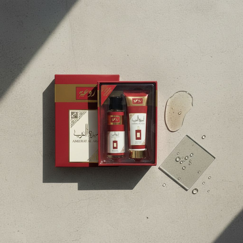 SULTAN EL WAHA Ameerat Al Arab Rouge Coffret 2pcs - texture