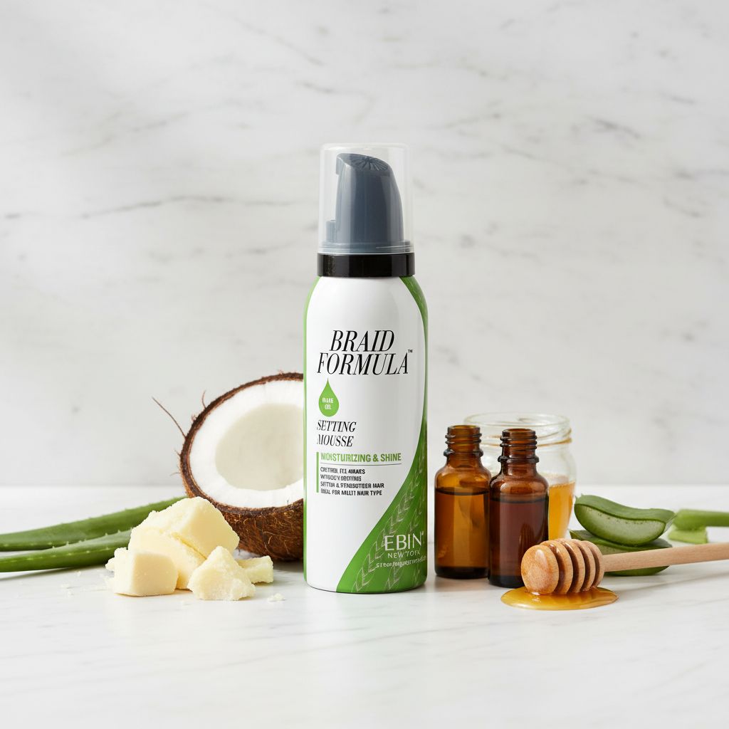 EBIN Braid Formula Setting Mousse Olive 354ml - ingredients