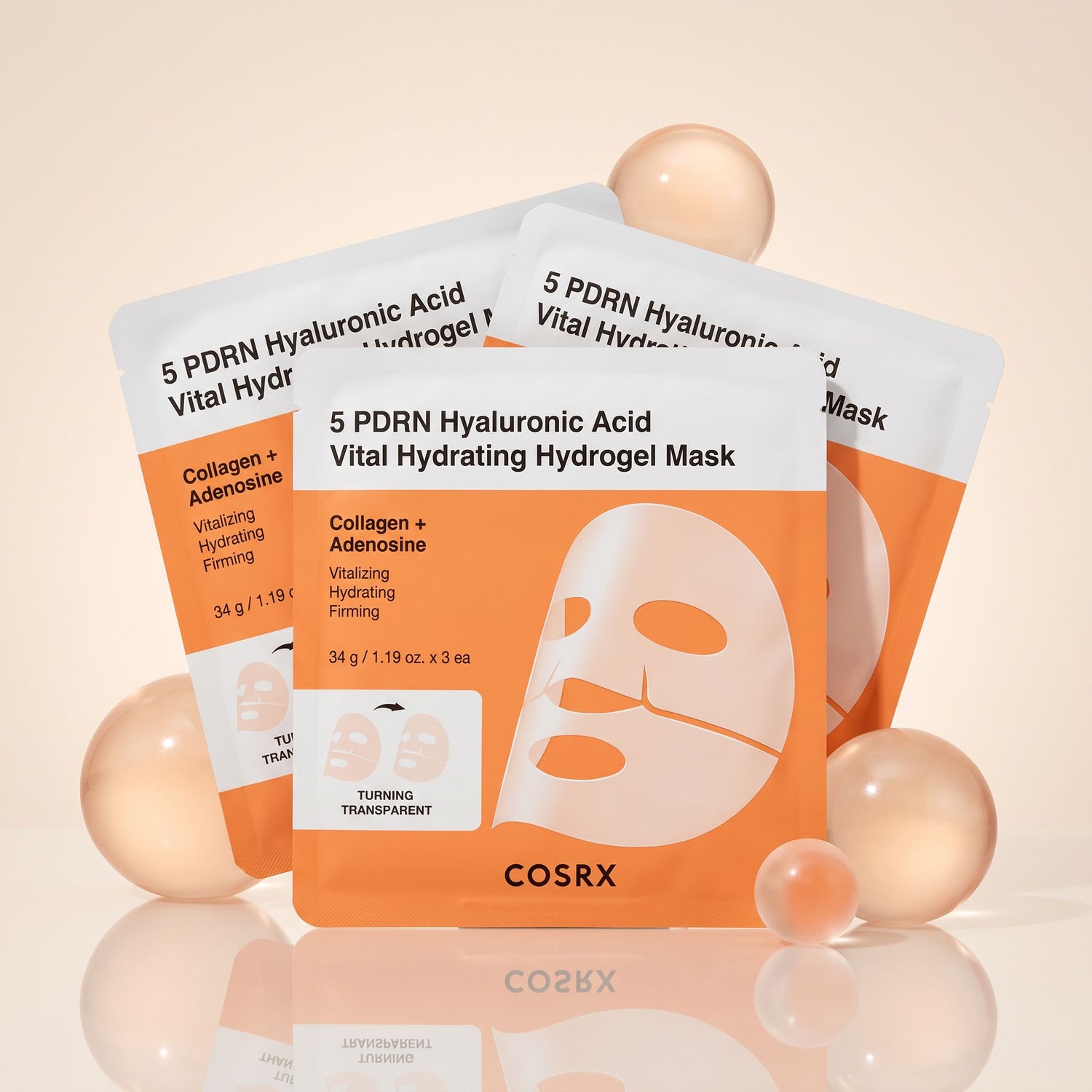 COSRX 5 PDRN Hyaluronic Acid Vital Hydrating Hydrogel Mask – Masque Hydrogel Hydratant - hero