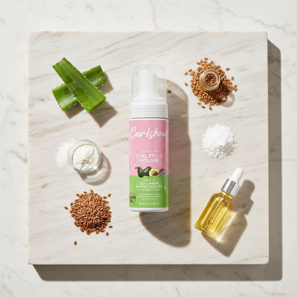 CURLSHOW – Mousse Définition & Volume Boucles 207ml (Curl Style Mousse) - ingredients