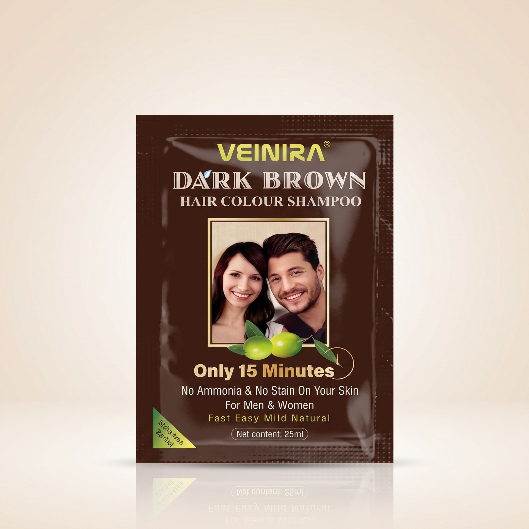 VEINIRA Dark Brown HAIR Shampoo (Sachet) - hero