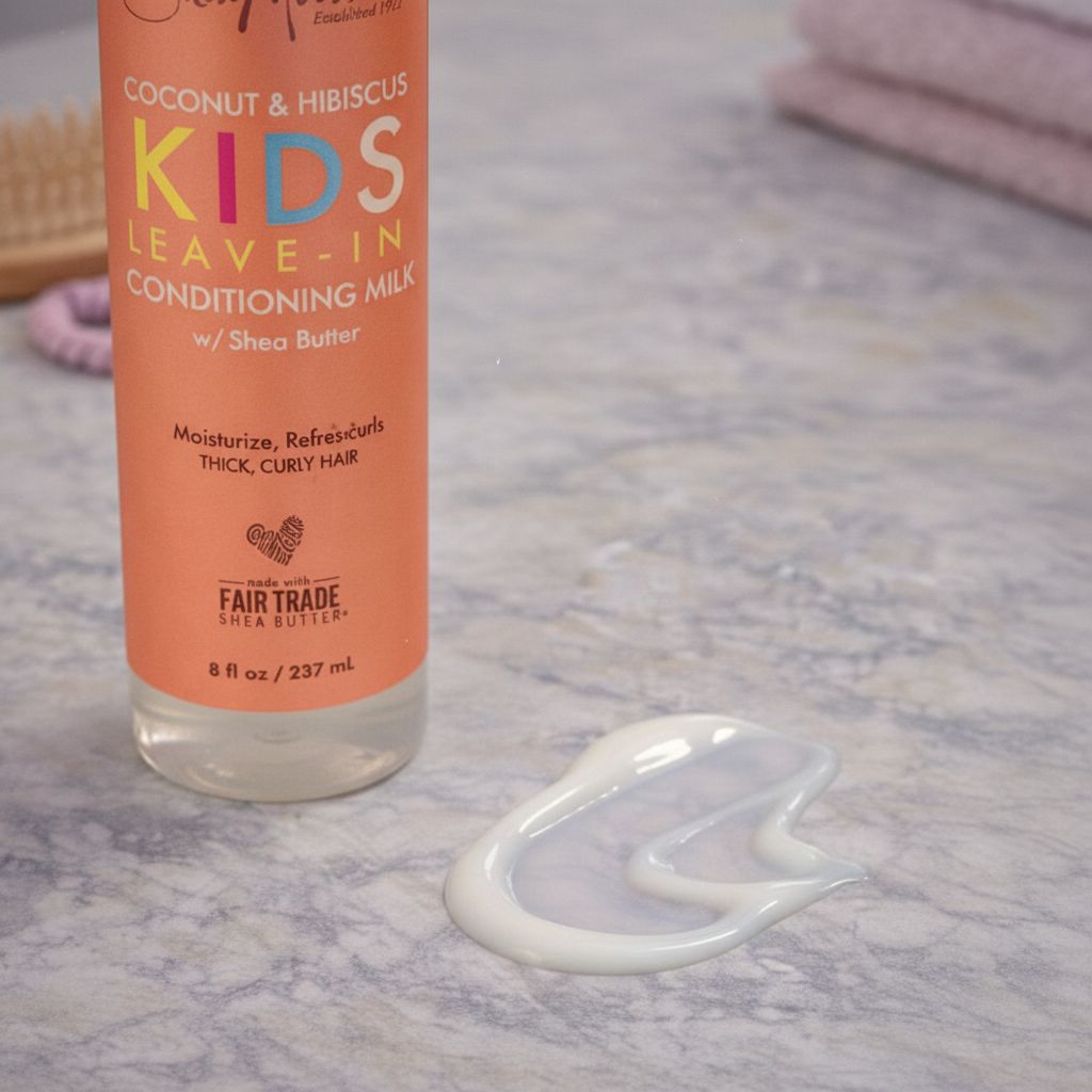 Shea Moisture Coconut & Hibiscus Kids Lait Capillaire Sans Rinçage 237 ml (8 oz) - texture