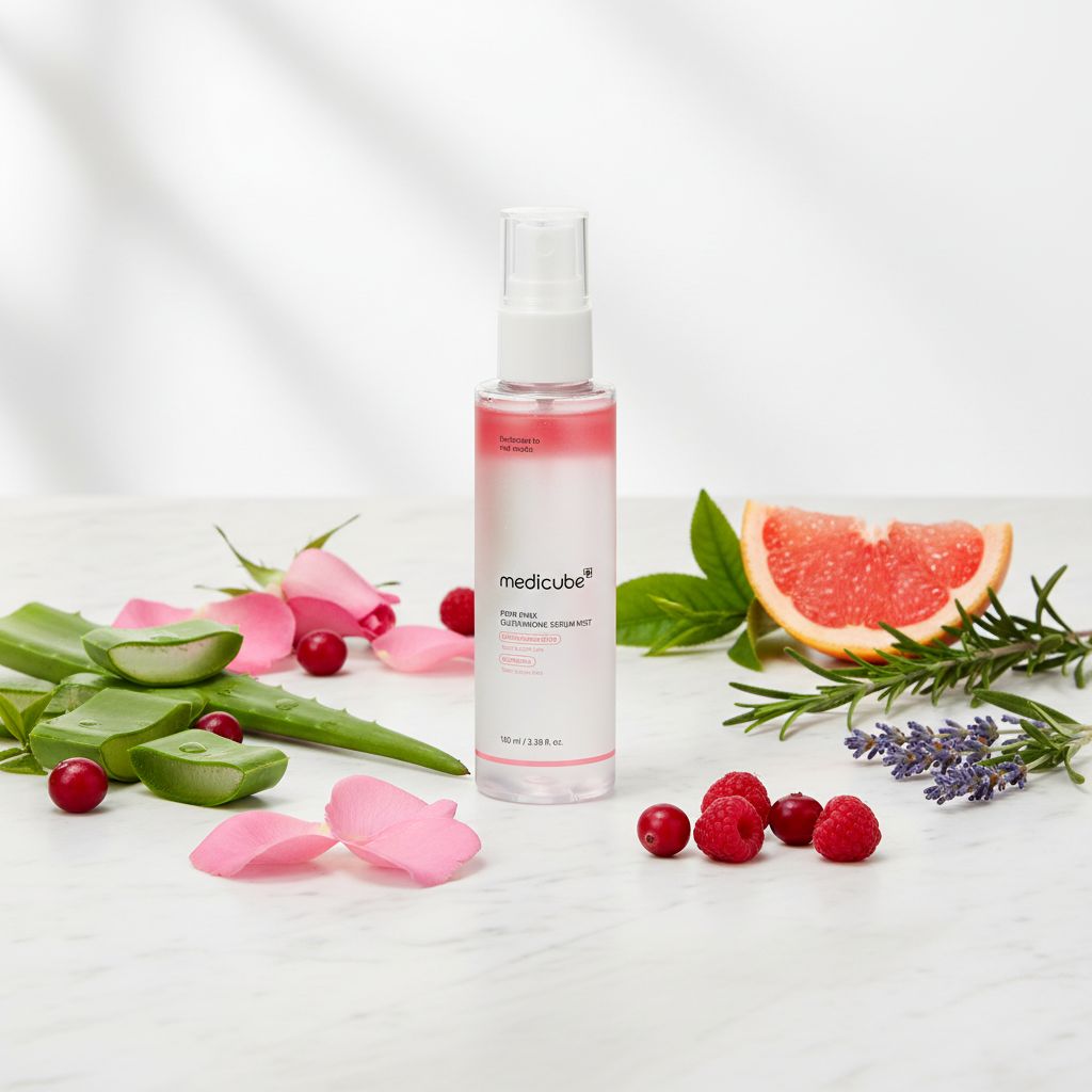 [Medicube] PDRN PINK GLUTATHIONE SERUM MIST 100ML — Éclat et protection anti-âge - ingredients