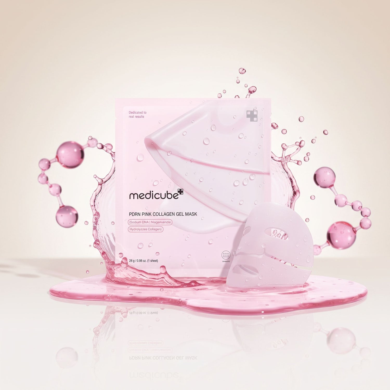 Medicube PDRN Pink Collagen Gel Mask – Masque Gel Hydratant au Collagène - hero