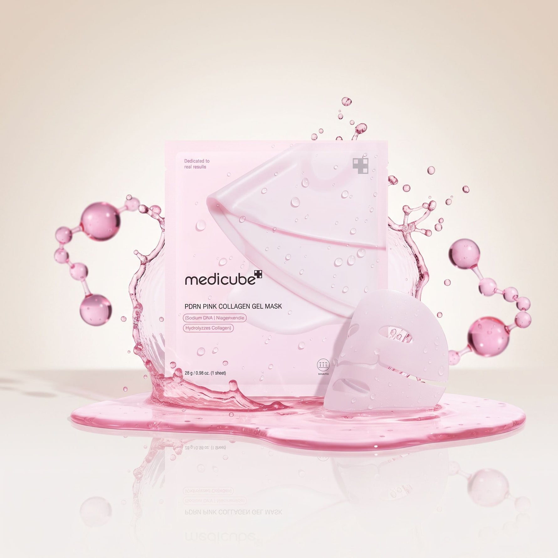 Medicube PDRN Pink Collagen Gel Mask – Masque Gel Hydratant au Collagène - hero