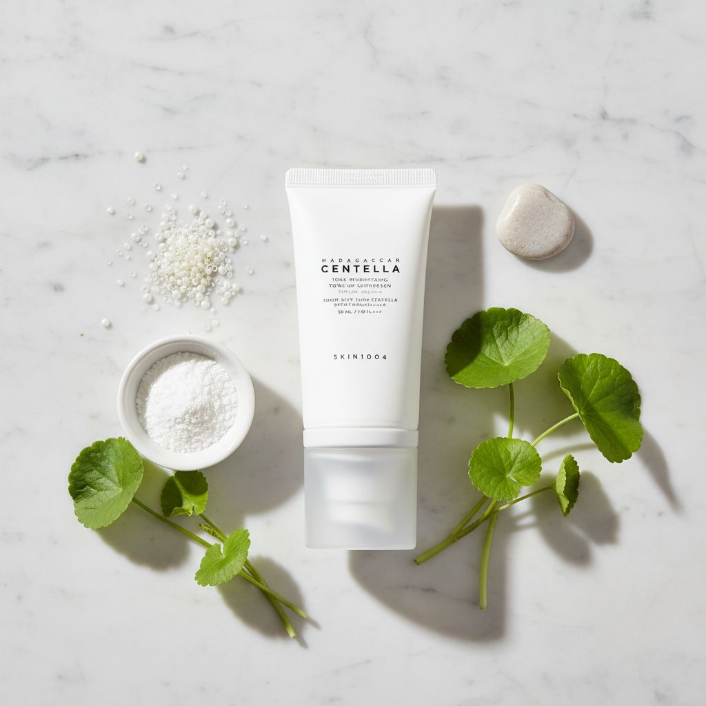 SKIN1004 - Tone Brightening Tone-up Sunscreen SPF50+ PA++++ 50ml — Éclat unifié et protection intense - ingredients
