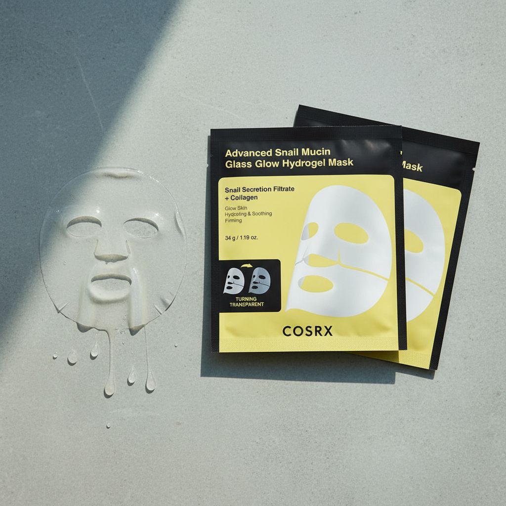 COSRX – Advanced Snail Mucin Glass Glow Hydrogel Mask — Hydratation intense et éclat vitaminé - texture