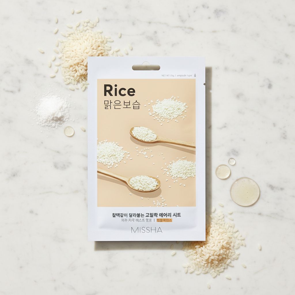 [MISSHA] AIRY FIT SHEET MASK [RICE] — Masque tissu hydratant au riz - ingredients