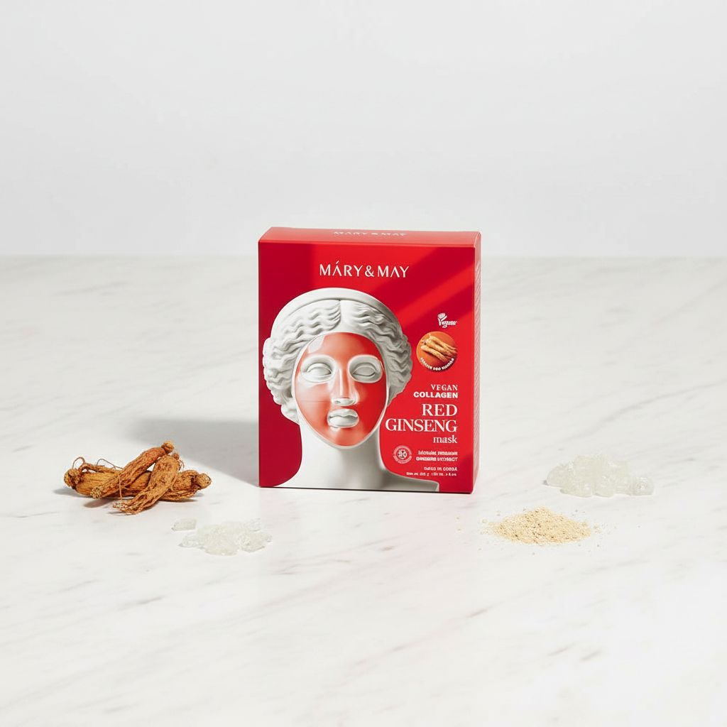 Mary & May - Vegan Collagen Red Ginseng Mask — Éclat et fermeté intensifiés - ingredients