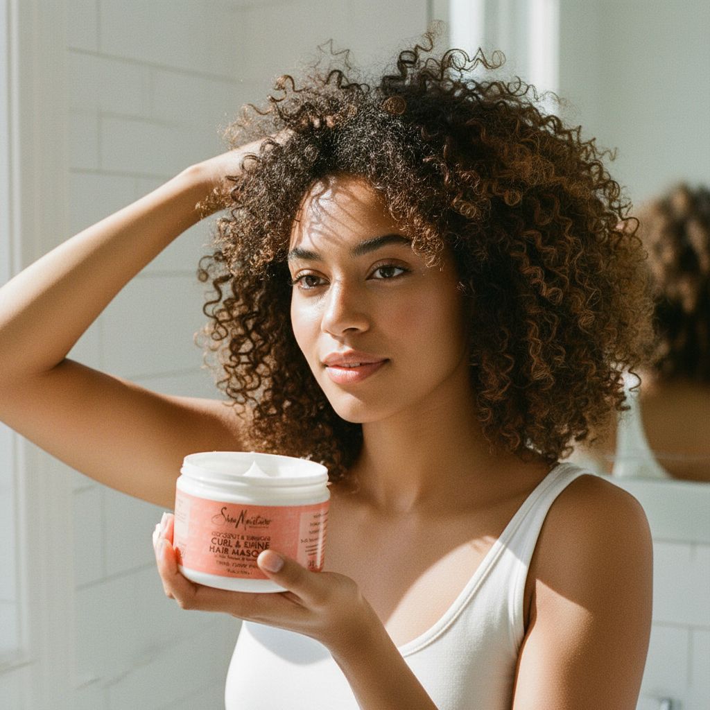 Shea Moisture – Coconut & Hibiscus Curl & Shine Hair Masque 340g - lifestyle