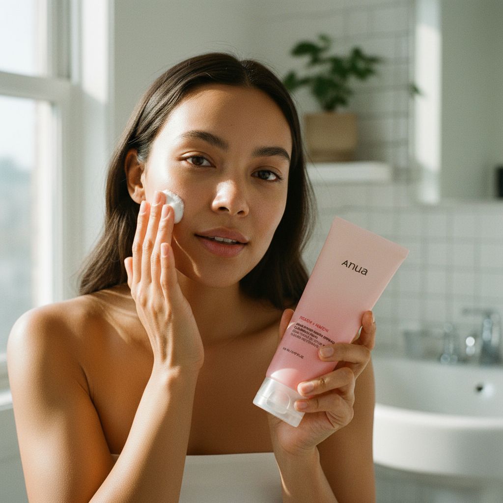 Anua - Peach Niacin Spread Cleansing Foam — Mousse nettoyante pêche revitalisante - lifestyle