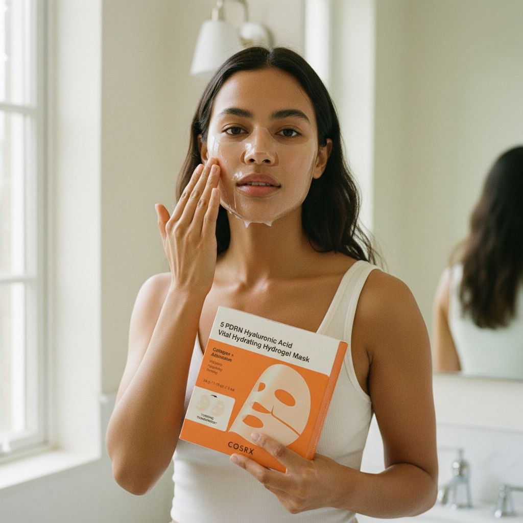 COSRX 5 PDRN Hyaluronic Acid Vital Hydrating Hydrogel Mask – Masque Hydrogel Hydratant - lifestyle