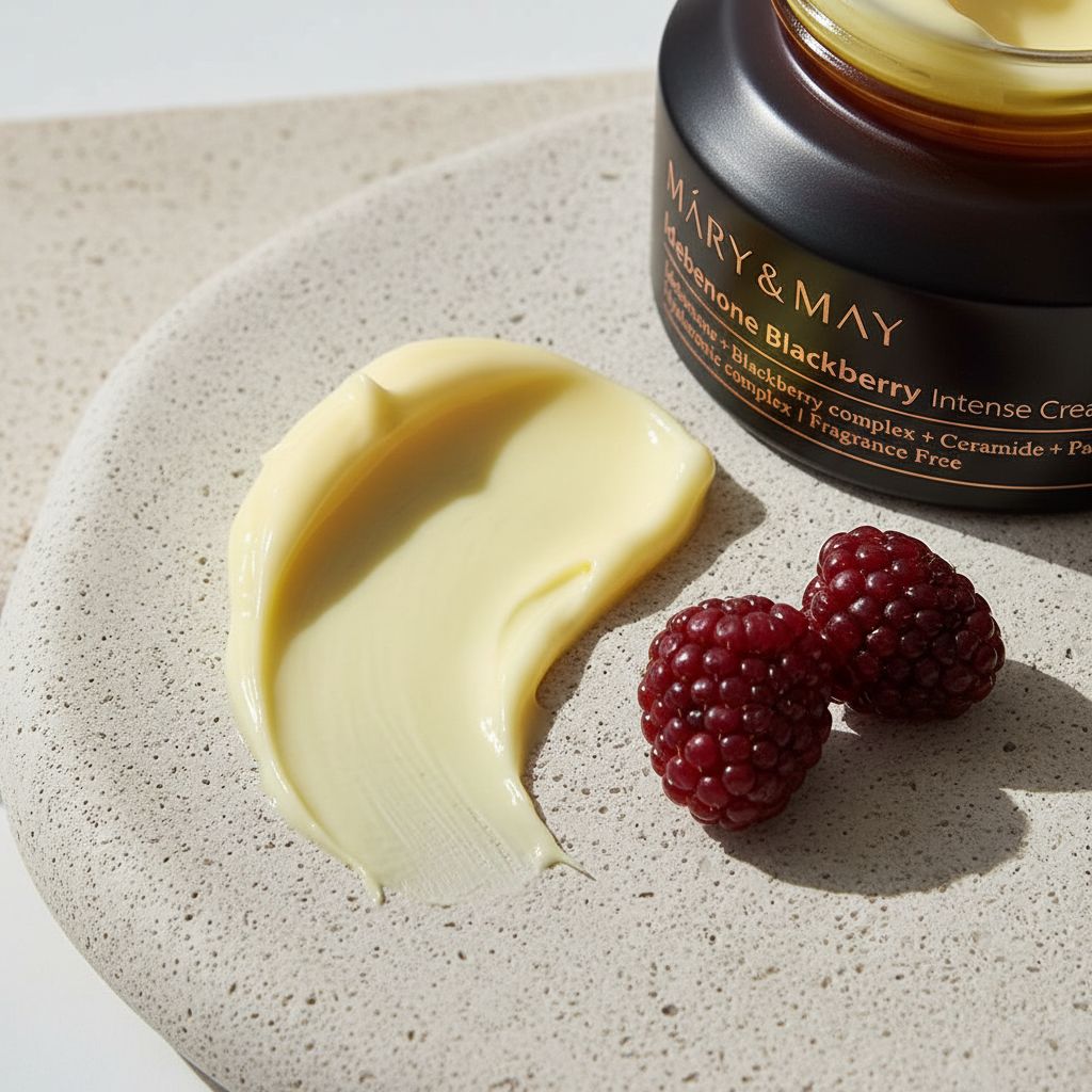 [Mary&May] (Renew) Idebenone + Blackberry complex intensive total care cream 70g — Soin intensif rajeunissant complet - texture