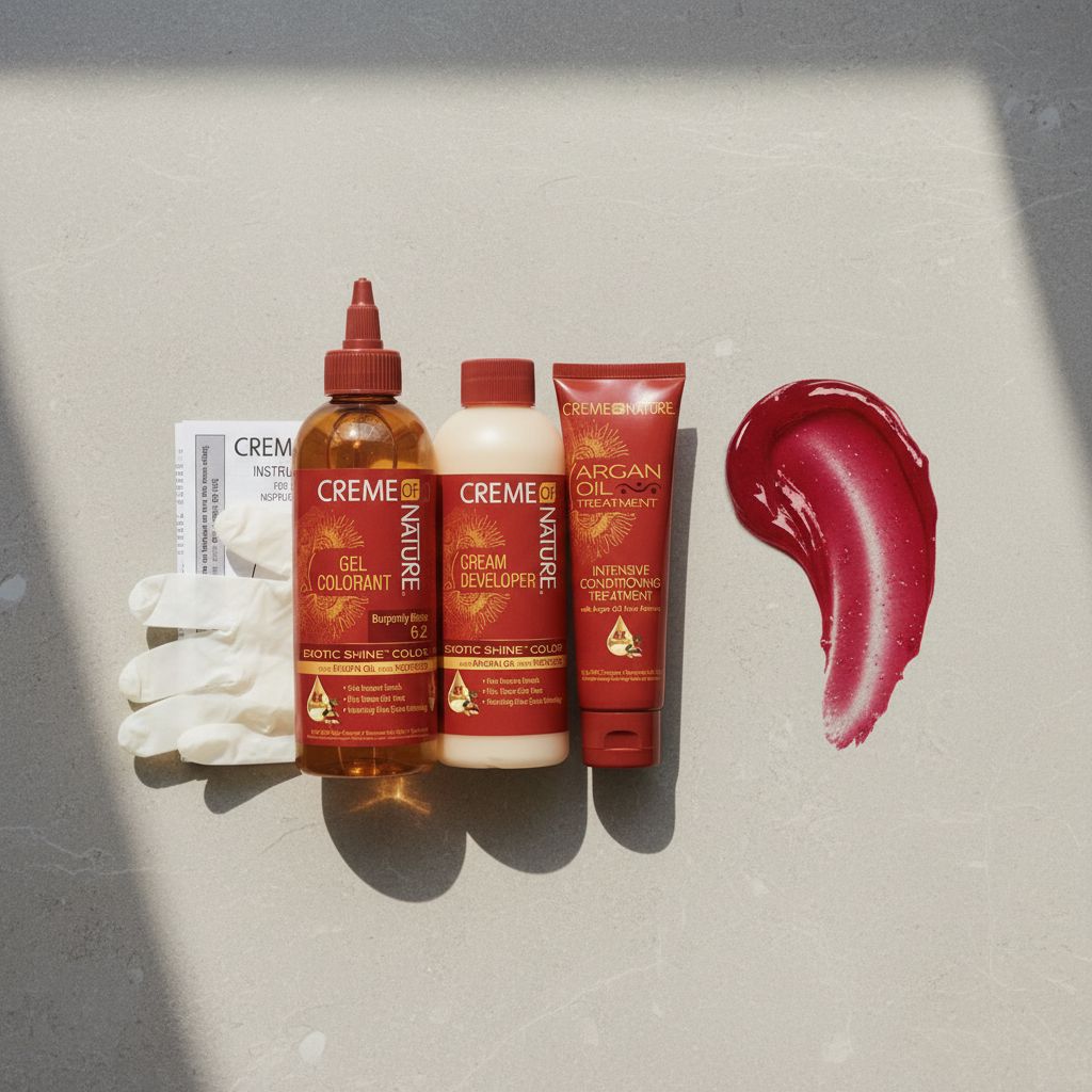Creme of Nature Gel Hair Color Burgundy Blaze 6.2 - texture